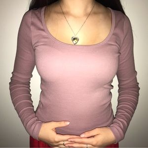 Aritzia Ribbed Basic Long Sleeve